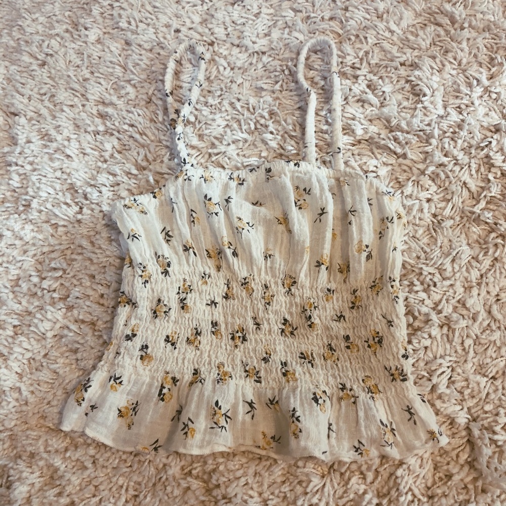 tilly’s white floral tank top